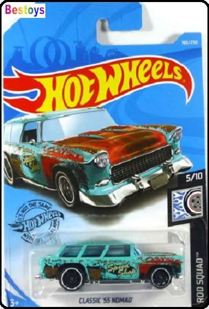 Hotwheels Hot Wheels Diecast Model Car 2019 183 / 250 Chevy Chevrolet Nomad Classic 1955 `Speed Shop