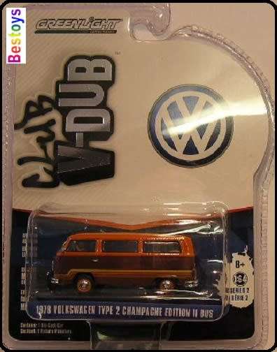 Greenlight Diecast Model Car VDub Series VW Volkswagen Kombi T2 T 2 Bus 1978 1/64 scale new in pack