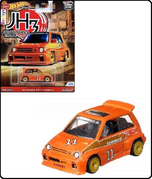 Hotwheels Hot Wheels Diecast Model Car Culture Japan Historics 3 Honda City Turbo 2 1985 No 11 1/64