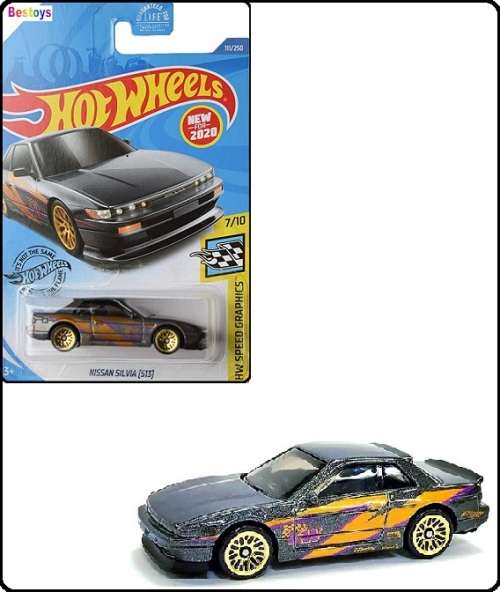 Hot Wheels Hotwheels Model Car First Ed 2020 111/250 Nissan Silvia S13 Speed Graphics 1/64 scale