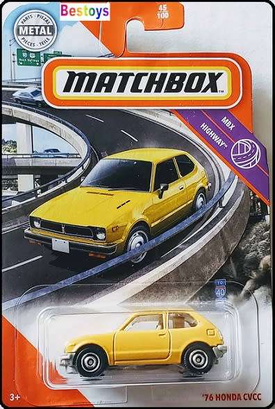 Matchbox Diecast Model Car 2020 45 / 100 Honda CVCC 1976 Highway 1/64 scale new in pack