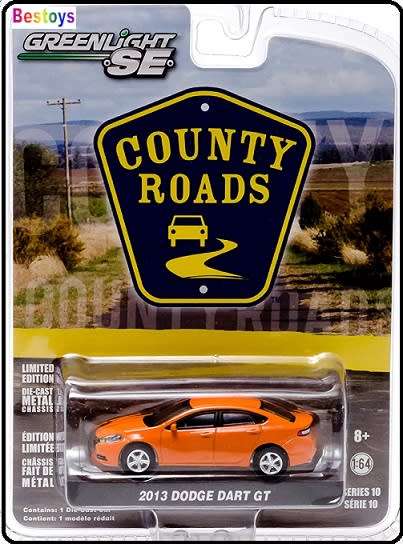 Greenlight Diecast Model Car County Roads Dodge Dart GT 2013 1/64 scale new in pack