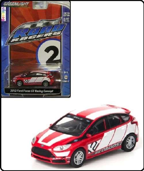Greenlight Diecast Model Car Road Racers Ford Focus ST Racing Concept 2012 No 12 1/64 scale