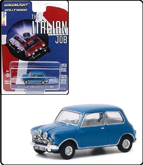 Greenlight Diecast Model Car Hollywood Austin Mini Cooper S 1275 Mk 1 1967 Italian Job Movie Film TV