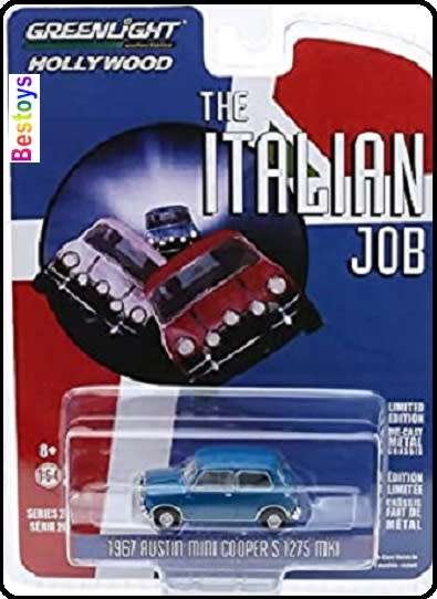 Greenlight Diecast Model Car Hollywood Austin Mini Cooper S 1275 Mk 1 1967 Italian Job Movie Film TV