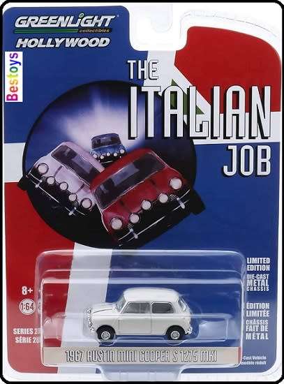 Greenlight Diecast Model Car Hollywood Austin Mini Cooper S 1275 Mk 1 1967 Italian Job Movie Film TV