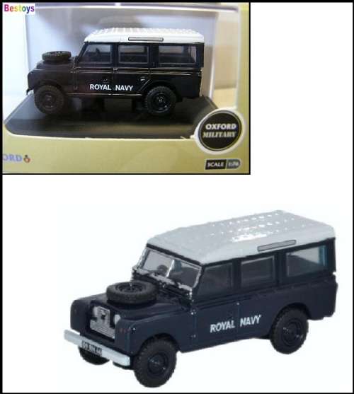 Oxford Diecast Model Car LAN2015 Land Rover Series II 2 Stationwagon "Royal Navy" 1/76 OO railway sc