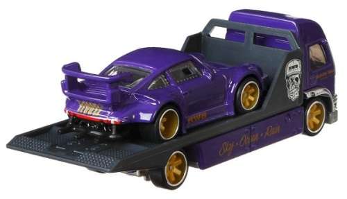 Hotwheels Hot Wheels Diecast Model Car Culture Team Transport Porsche 930 RWB + Aero Lift Truck 1/64