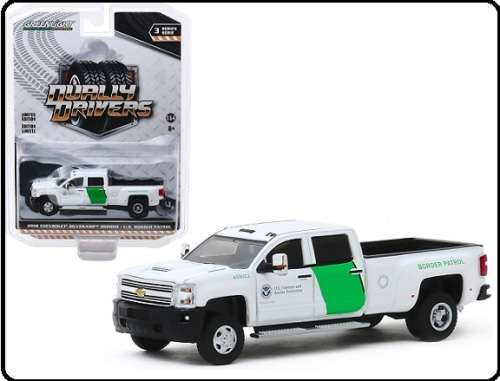 Greenlight Diecast Model Car Dually Chevy Chevrolet Silverado 3500 HD 3500HD 2018 US Border Patrol