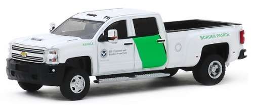 Greenlight Diecast Model Car Dually Chevy Chevrolet Silverado 3500 HD 3500HD 2018 US Border Patrol