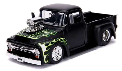 JADA Diecast Model Car 30716 Trucks Ford F 100 F100 Pickup 1956 with Blower 1/24 scale new in pack