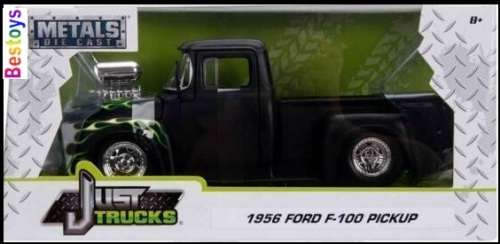 JADA Diecast Model Car 30716 Trucks Ford F 100 F100 Pickup 1956 with Blower 1/24 scale new in pack