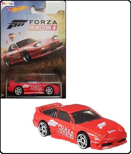 Hotwheels Hot Wheels Diecast Model Car Forza Horizon 4 Motorsport Gaming Nissan 180 SX Type X 1996