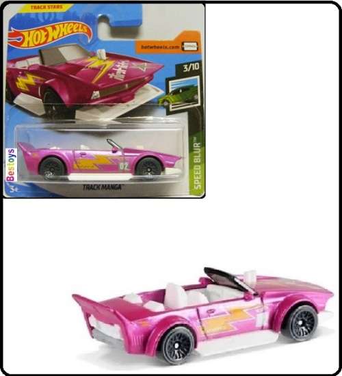 Hotwheels Hot Wheels Diecast Model Car 2019 86/250 Track Manga Speed Blur 1/64 scale