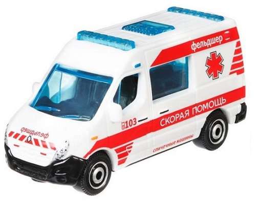 Matchbox Diecast Model Car Russia series Renault Master Ambulance 1/64 scale new in pack