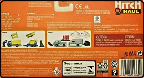 Matchbox Diecast Model Car Hitch & haul Construction Set Dump Truck + Cement Mixer trailer + access