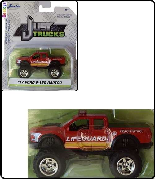 JADA Diecast Model Car Trucks Series Ford F 150 F150 Raptor 2017 Pickup `Lifeguard` 1/64 scale new