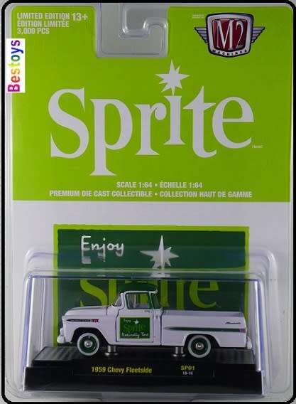 Castline M2 Diecast Model Car Special Series Chevy Chevrolet Fleetside Pickup 1959 "Sprite" 1/64 sca