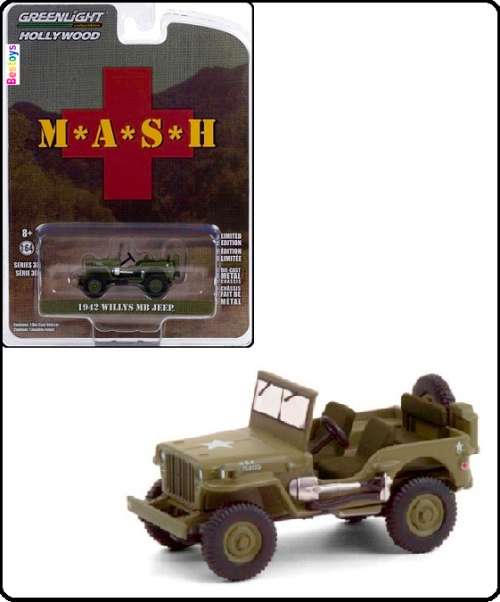 Greenlight Hollywood Willys MB Jeep 1942 MASH  TV 1/64 scale