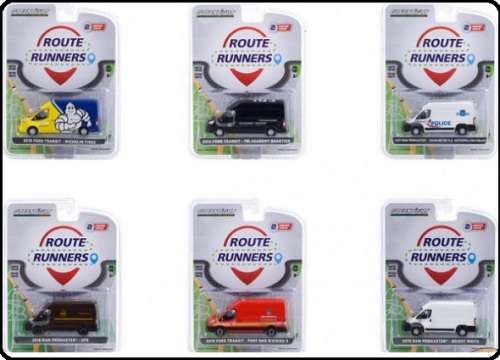 Greenlight Diecast Model Car Route Runners Ford Transit Panelvan 2019 FDNY EMS Division 1/64 scale