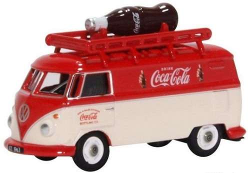 Oxford Diecast Model Car VWS007CC VW Volkswagen Kombi Panelvan T 1 T1 + Coke Bottle "Coca Cola" 1/76