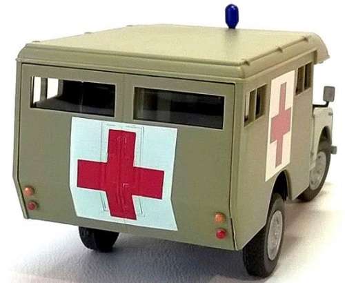 Cararama Hongwell Diecast Model Car Land Rover Series III 3 109 " inch Army Military Ambulance 1/43