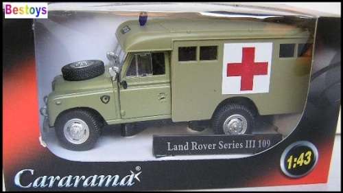 Cararama Hongwell Diecast Model Car Land Rover Series III 3 109 " inch Army Military Ambulance 1/43