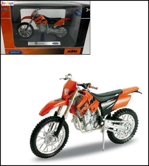 Welly Diecast Model Motorcycle Bike KTM 525 EXC Scrambler Offroad 1/18 scale new in pack