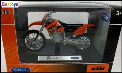 Welly Diecast Model Motorcycle Bike KTM 525 EXC Scrambler Offroad 1/18 scale new in pack