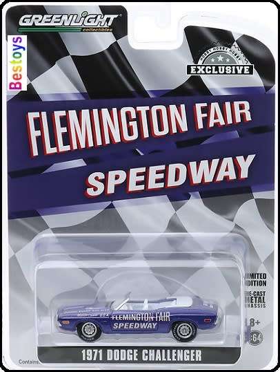 Greenlight Diecast Model Car Exclusive Dodge Challenger 1971 `Flemington Fair Speedway` Motorsport