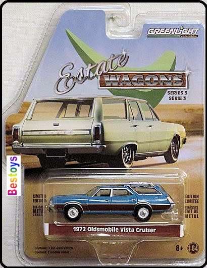 Greenlight Diecast Model Car Estate Wagons Oldsmobile Vista Cruiser 1972 1/64 scale new in pack