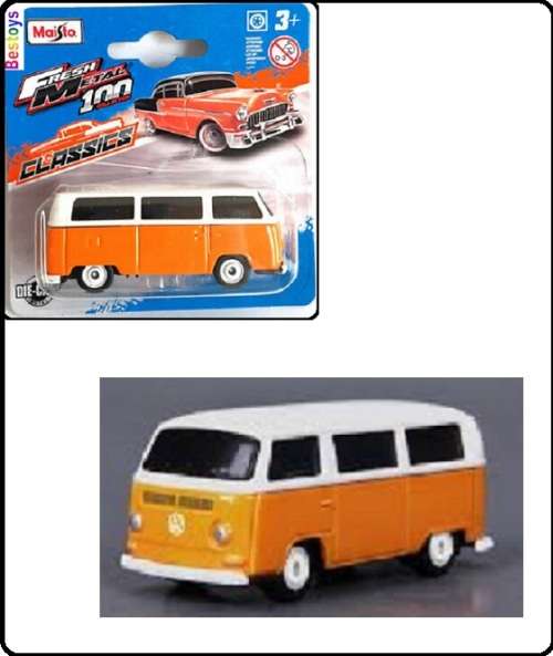 Maisto Diecast Model Car VW Volkswagen Kombi T 2 T2 Bus 1/64 scale