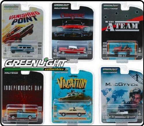 Greenlight Diecast Model Car Hollywood Plymouth Fury 1958 Christine Evil Version Movie Film TV 1/64