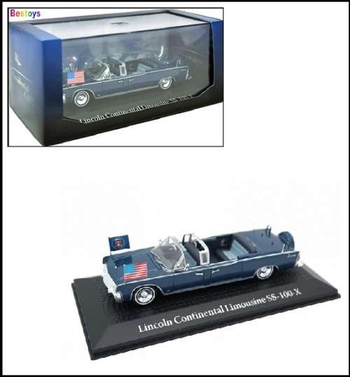 Atlas Diecast Model Car Presidential Series Lincoln Continental Limousine SS 100 X Kennedy 1963 1/43