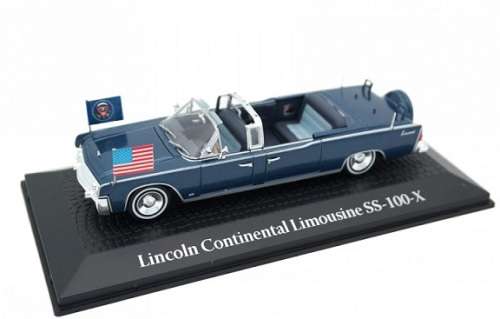 Atlas Diecast Model Car Presidential Series Lincoln Continental Limousine SS 100 X Kennedy 1963 1/43