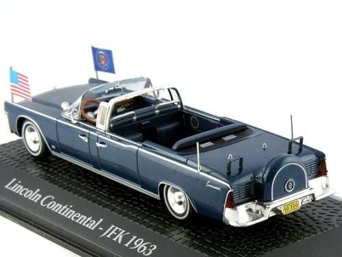 Atlas Diecast Model Car Presidential Series Lincoln Continental Limousine SS 100 X Kennedy 1963 1/43