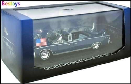 Atlas Diecast Model Car Presidential Series Lincoln Continental Limousine SS 100 X Kennedy 1963 1/43