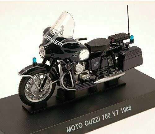 Deagostini Italian Police Diecast Model Collection Motorcycle Bike Moto Guzzi 750 V7 1966 `Carabinie
