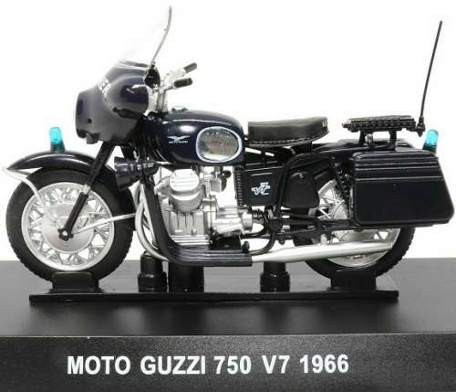 Deagostini Italian Police Diecast Model Collection Motorcycle Bike Moto Guzzi 750 V7 1966 `Carabinie