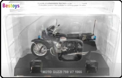 Deagostini Italian Police Diecast Model Collection Motorcycle Bike Moto Guzzi 750 V7 1966 `Carabinie