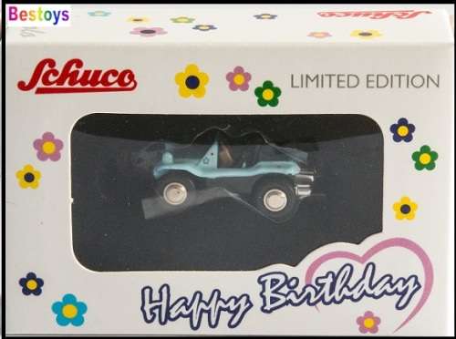 Schuco Piccolo Diecast Model 2600 , VW Volkswagen Beach Buggy `Happy Birthday 2016` 1/90 scale new