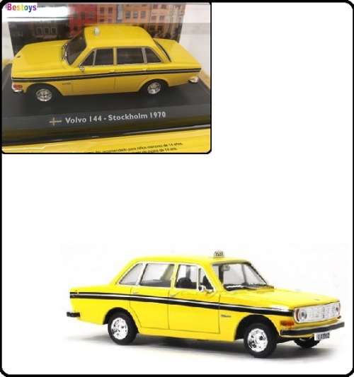 World Taxi Diecast Model Car Collection Volvo 144 Stockholm 1970 1/43 scale new in pack