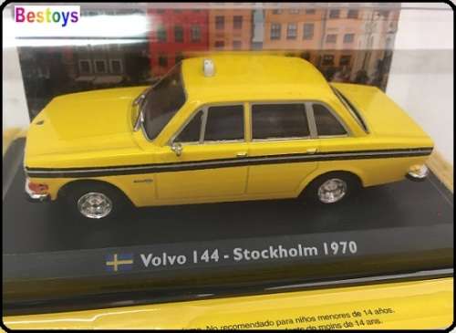 World Taxi Diecast Model Car Collection Volvo 144 Stockholm 1970 1/43 scale new in pack