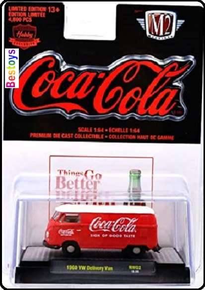 Castline M2 Diecast Model Car VW Volkswagen Delivery Panelvan 1960 "Coca Cola" 1/64 scale new in pac