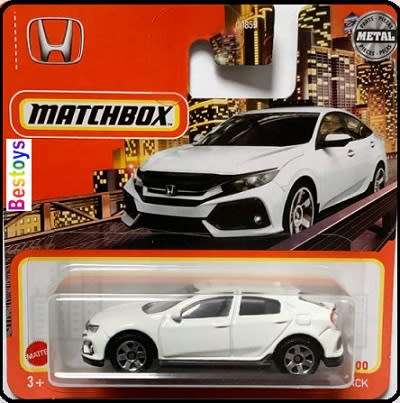 Matchbox Diecast Model Car 2021 98 / 100 Honda Civic Hatchback 2017 1/64 scale new in pack