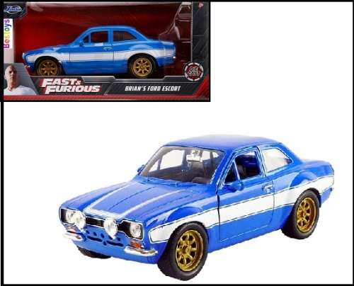 JADA Diecast Model Car Movie Film TV Fast & Furious Ford Escort 1974 Brian 1/24 scale new in pack