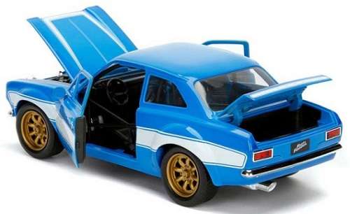 JADA Diecast Model Car Movie Film TV Fast & Furious Ford Escort 1974 Brian 1/24 scale new in pack