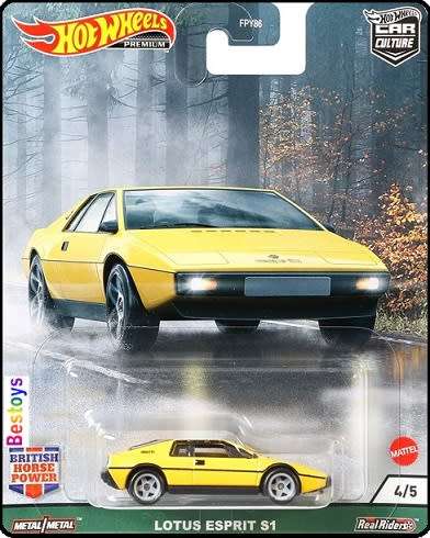 Hotwheels Hot Wheels Diecast Model Car Culture British Horse Power Lotus Esprit S 1 S1 1/64 scale
