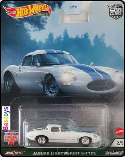 Hotwheels Hot Wheels Diecast Model Car Culture British Horse Power Jaguar Lightweight E Type 1/64 sc
