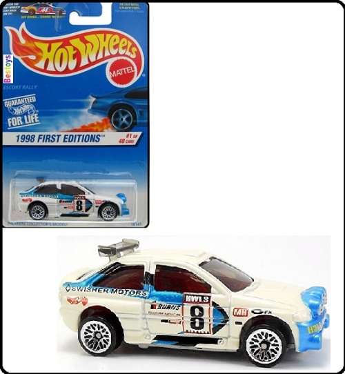 Hotwheels Hot Wheels Diecast Model Car First Ed 1998 No 637 Ford Escort Rally No 8 1/64 scale new